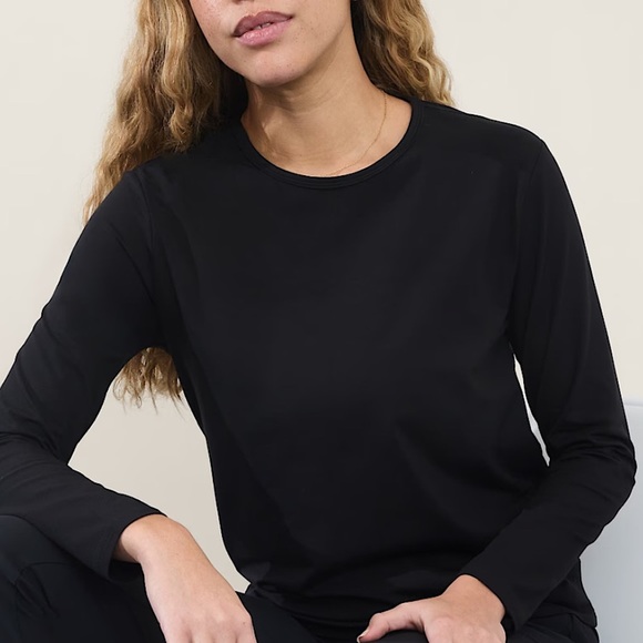 Athleta Essential Black Longsleeve XXS - Picture 2 of 9